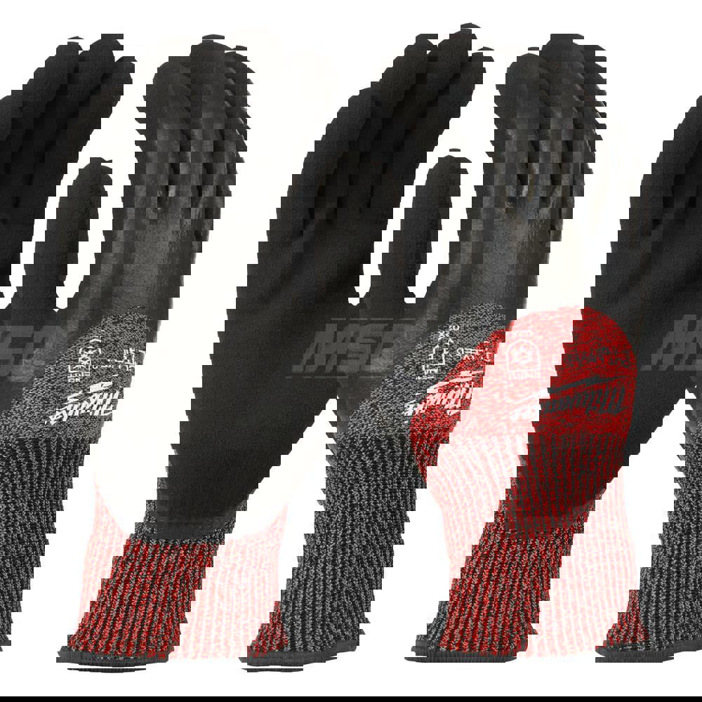 Cut, Puncture & Abrasive-Resistant Gloves: Size M, ANSI Cut A3, ANSI Puncture 0, Latex, Nylon